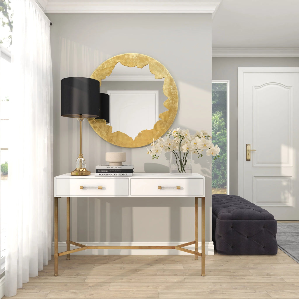 36" x 36" Gold Handmade Wall Mirror B180861