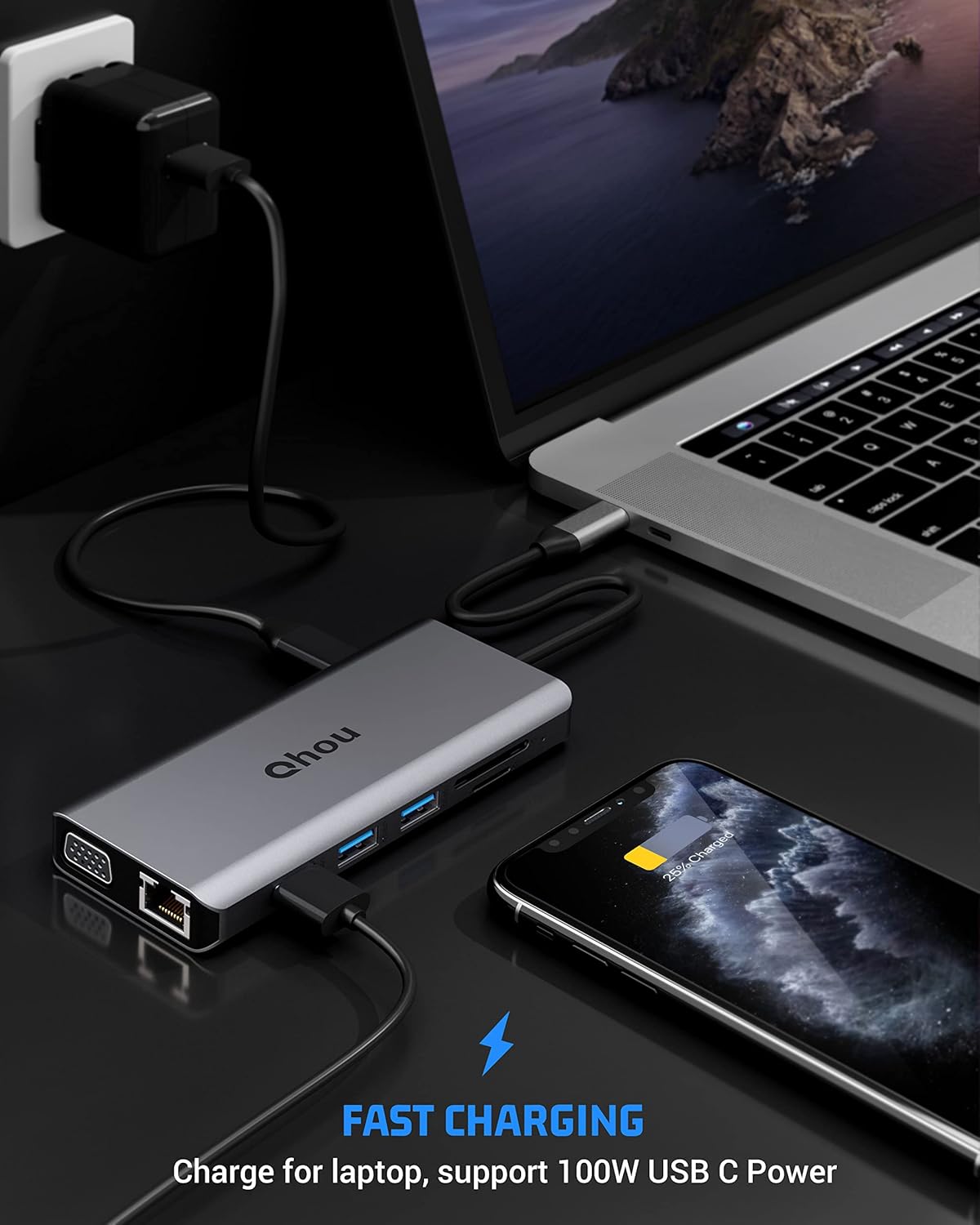 13 in 1 USB C Docking Station Triple Monitor with 4K HDMI I35537