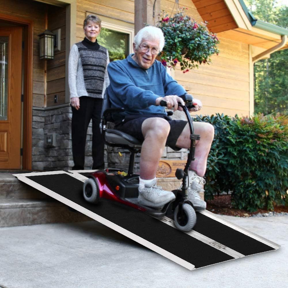 4ft Aluminum Wheelchair Ramp Threshold Portable Ramps J262