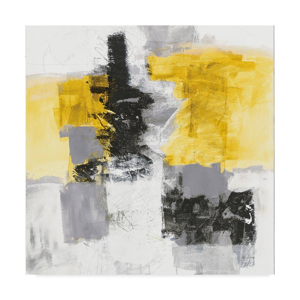 Yellow Acrylic Painting Print on Wrapped Canvas X3698