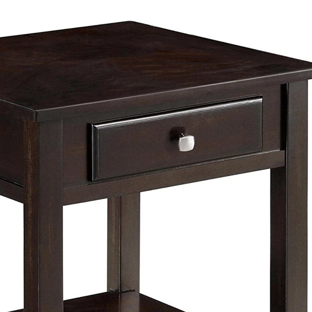 Walnut 1-shelf End Table L107