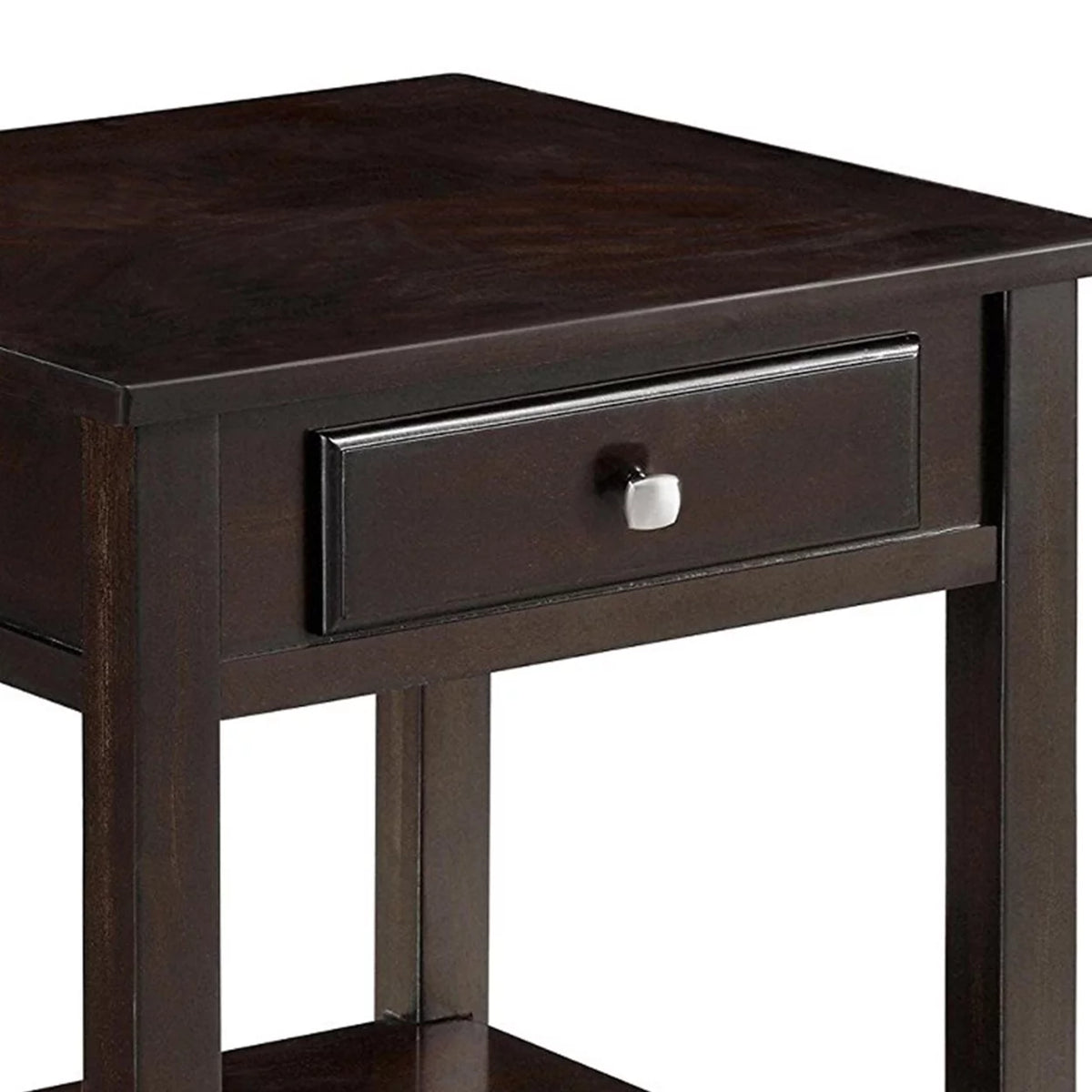 Walnut 1-shelf End Table L107