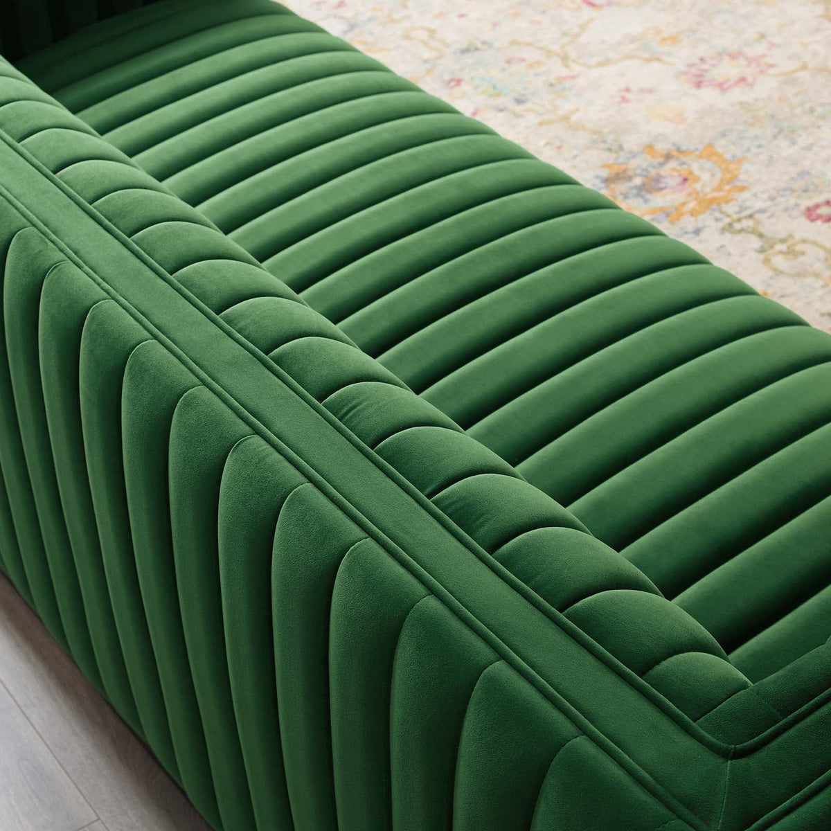 Emerald Velvet Tufted Sofa Z277378