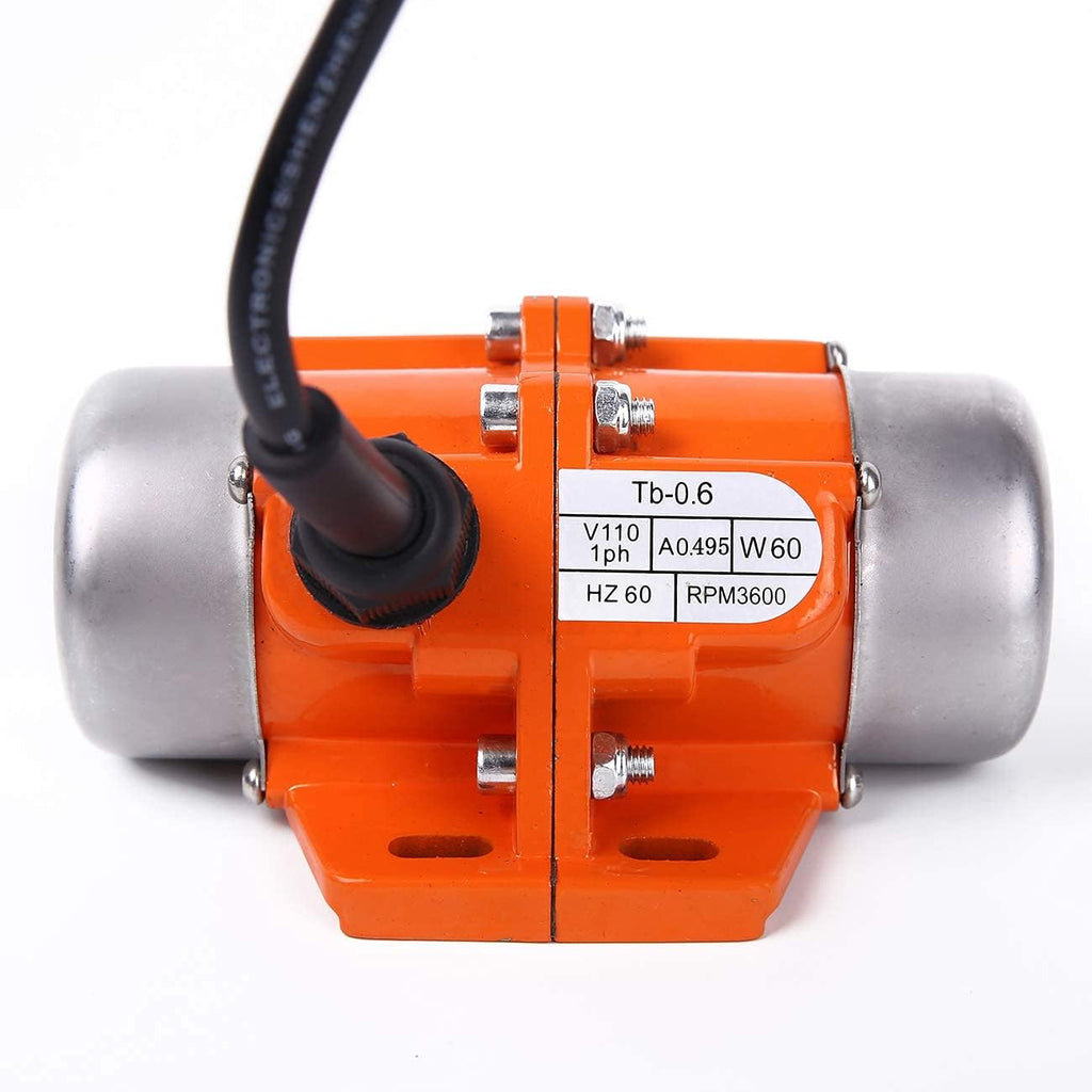 Concrete Vibrator Vibration Motor 60W Mini Single Phase Aluminum Alloy AC 110V 3600rpm Pack of 2 H545489