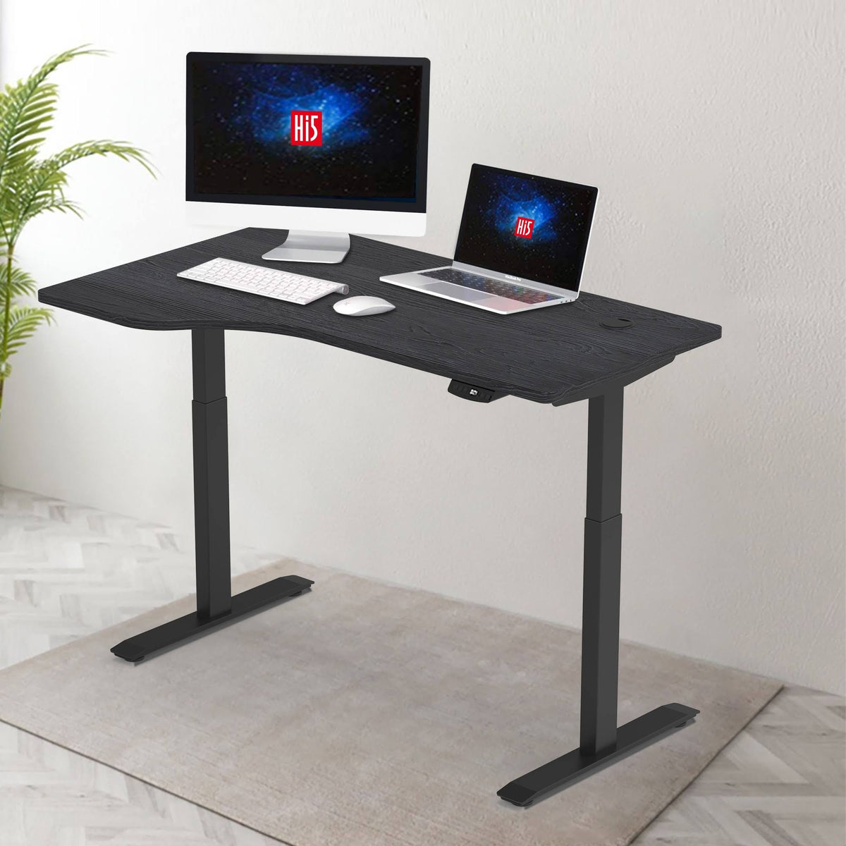 L-Shaped Electric Height Adjustable Standing Desk N391479