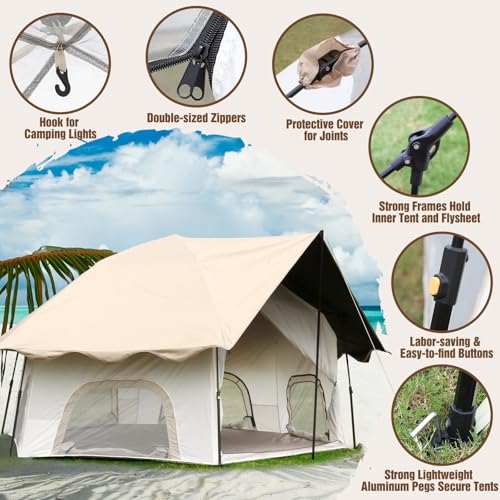 Camping Tent with Awning Porch and Screen Room G6478