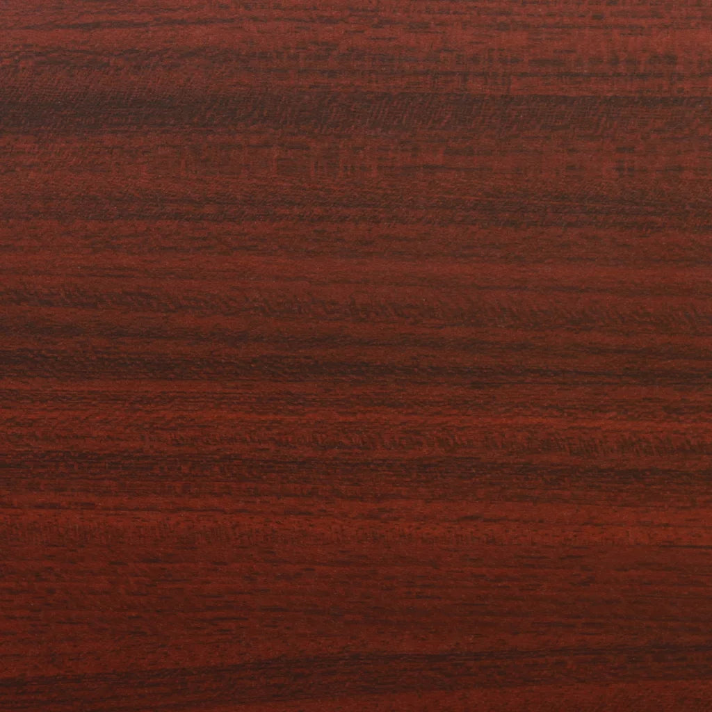 66 x 30 in. Double Laminate Pedestal L-Desk with 48 in. Return, Mahogany & Black F7021