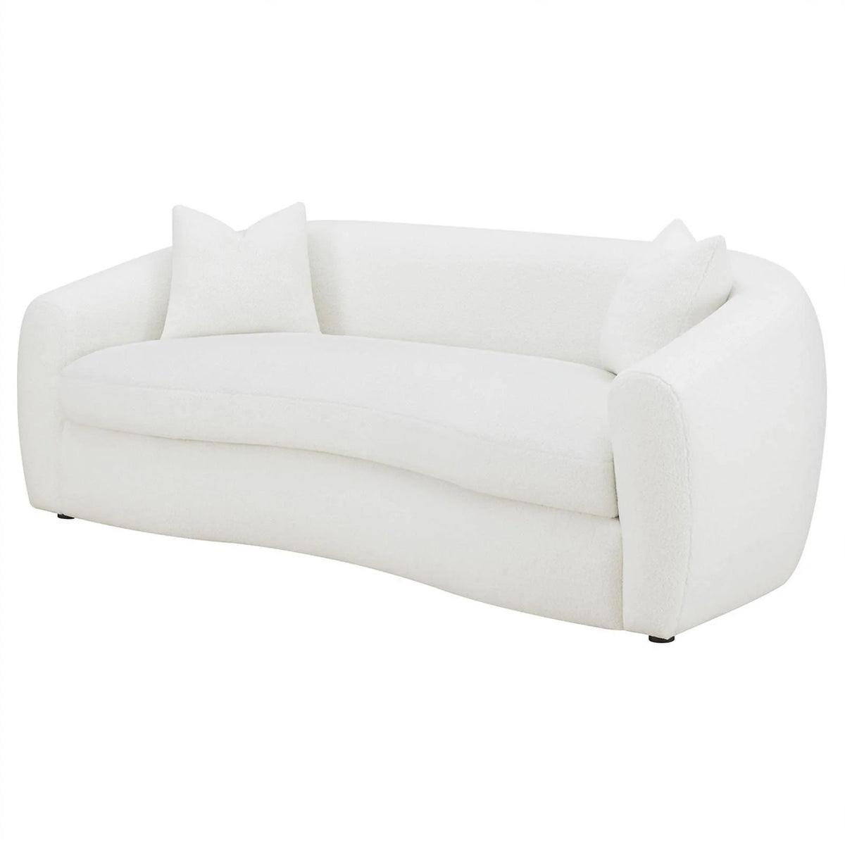 White Fabric Upholstered Sofa D996118