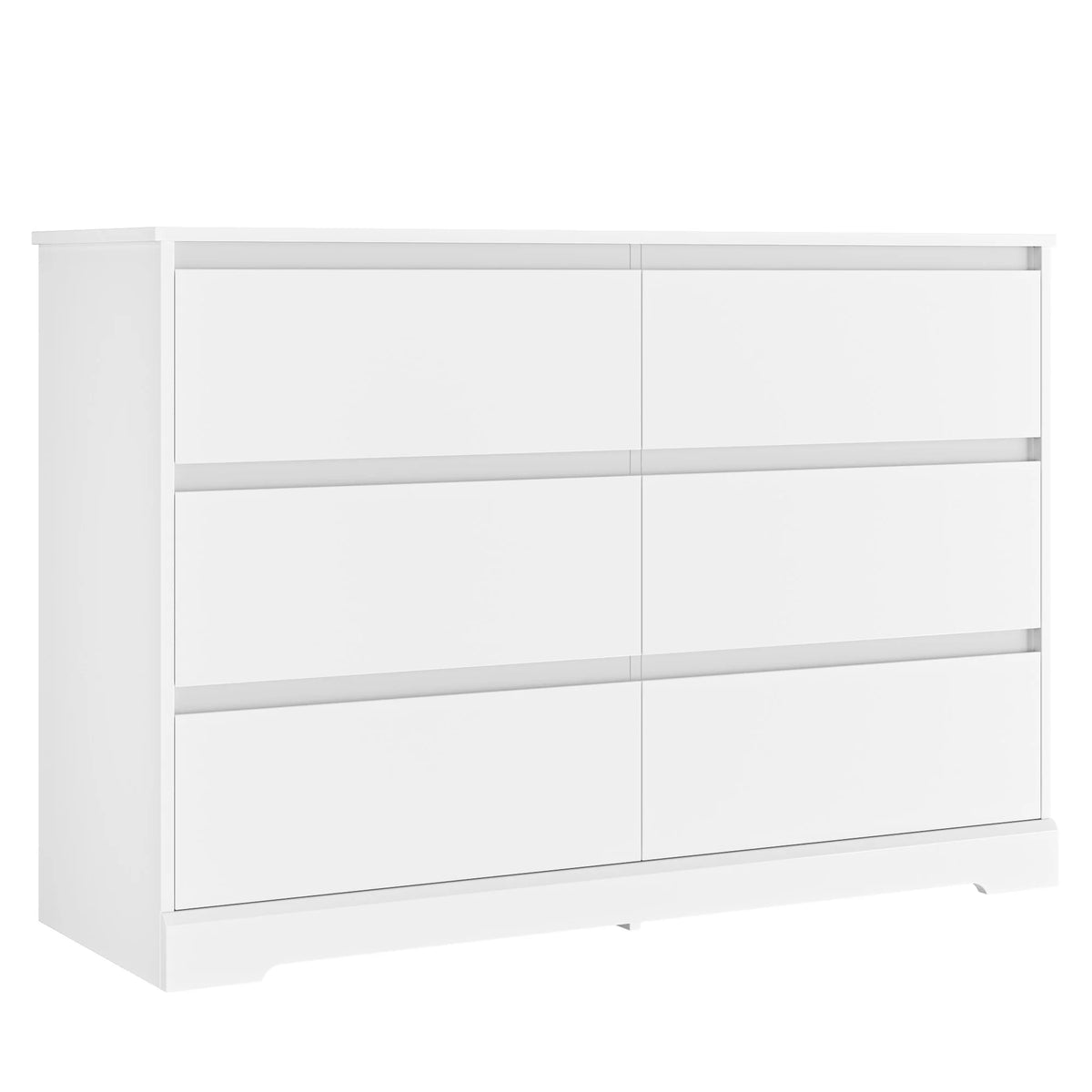 White 6 Drawer Wood Dresser V12241