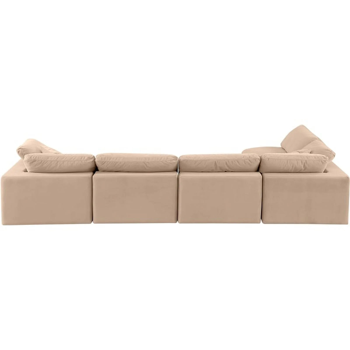 Beige Velvet Modular Sectional R268295