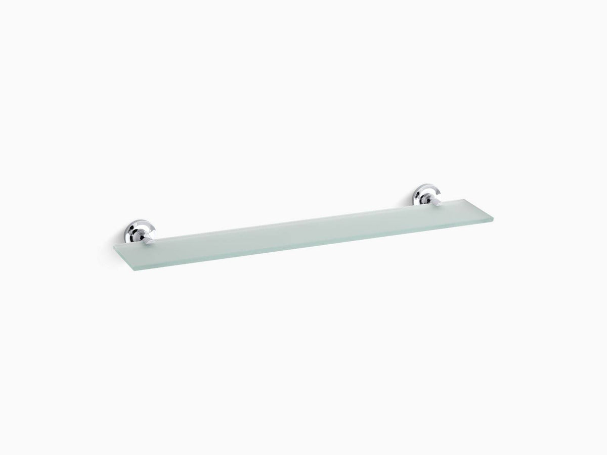 Polished Chrome Glass Shelf C220