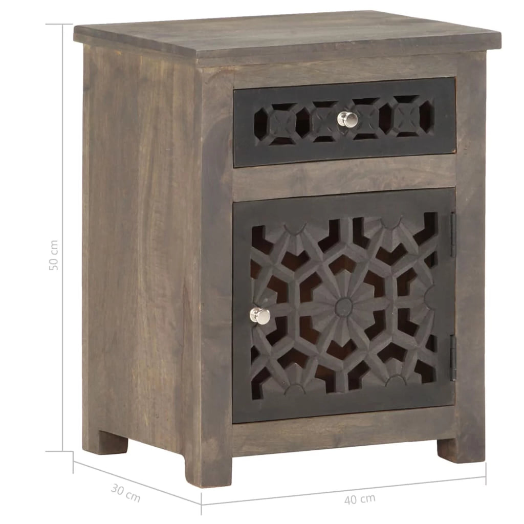 Solid Mango Wood Bedside Cabinet B121583