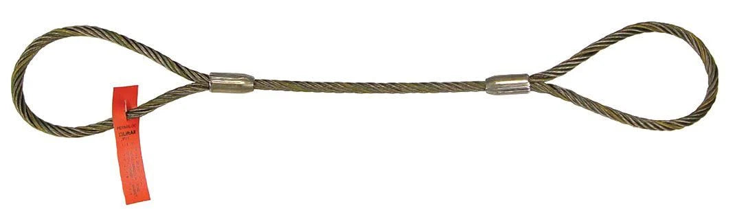 Wire Rope Sling, 12 ft L, Vert Cap 5000 lb Y18178