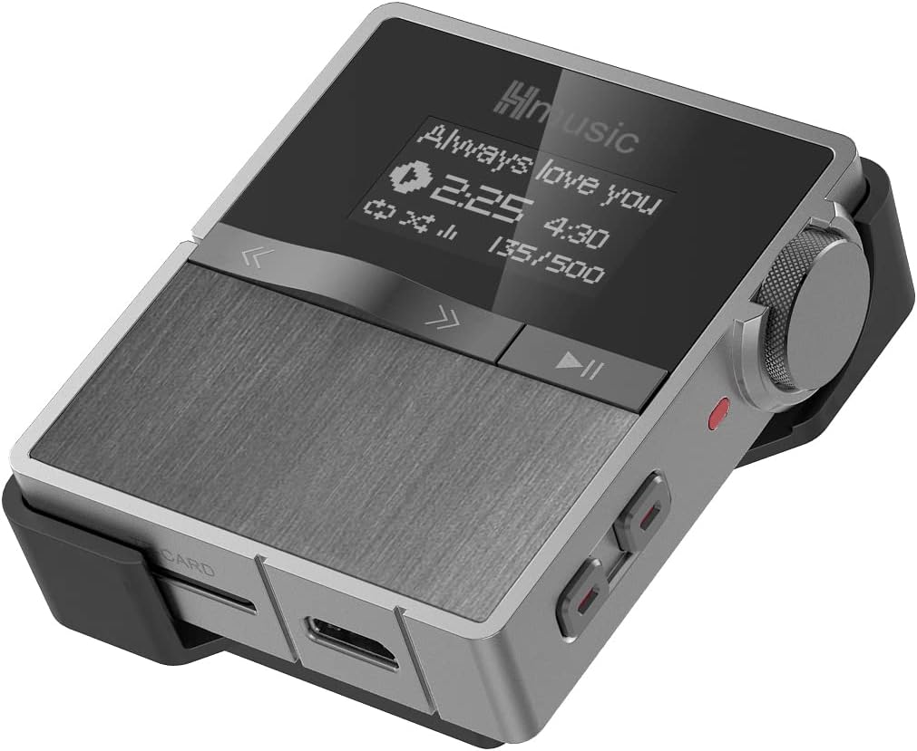 HiFi MP3 Player with Clip, Lossless DSD High Resolution Music Player Bluetooth, Portable Hi-Res Audio Player with 16GB Memory Card S1548