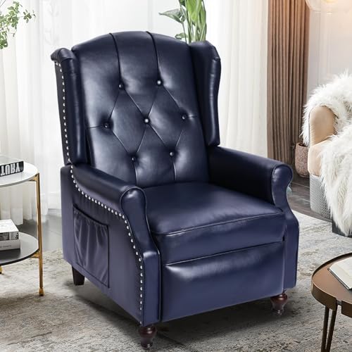 Tufted Fabric Pushback Recliner Chair with Remote Control Q16885