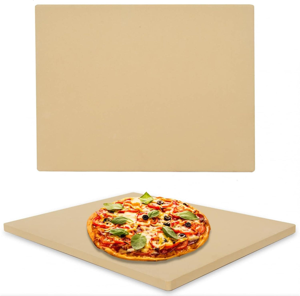 Rectangular Ceramic Baking Stone 15x12 Inch L246