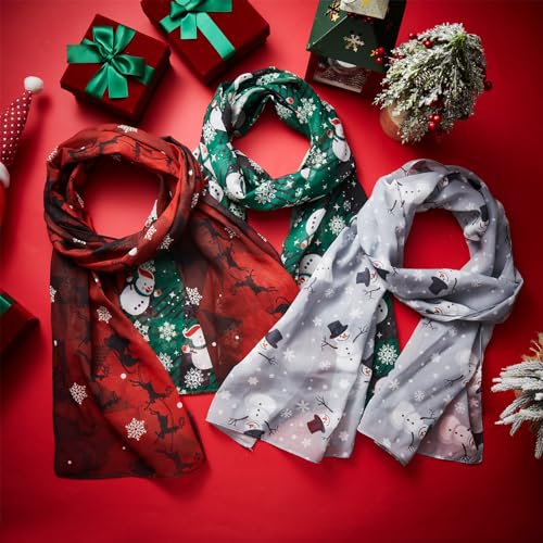 8 Pcs Soft Lightweight Christmas Scarf V856431