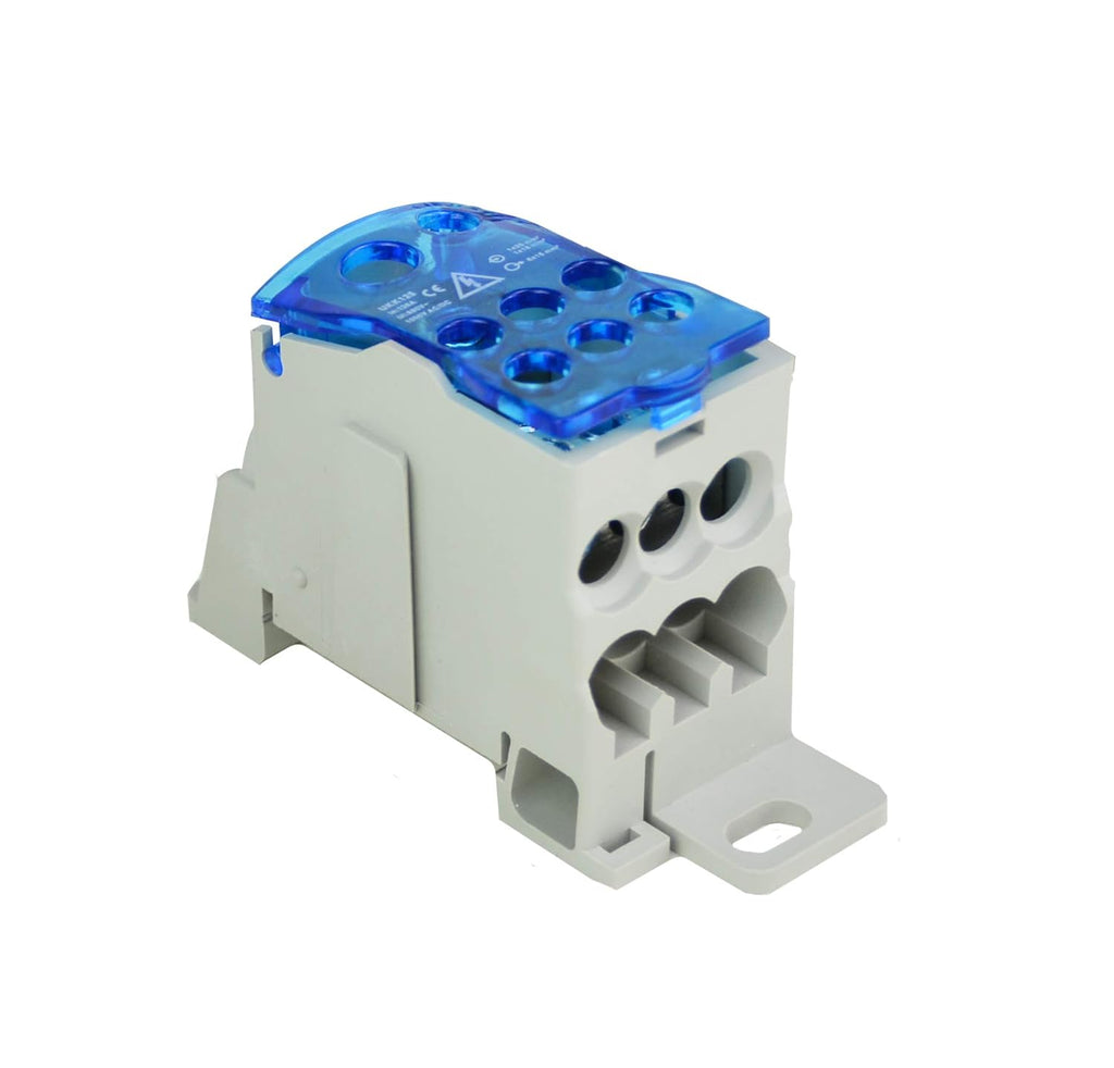 6 Positions Screw Terminal Strip Blocks with Cover Din Rail Terminal Block 80A Pack of 2 T866