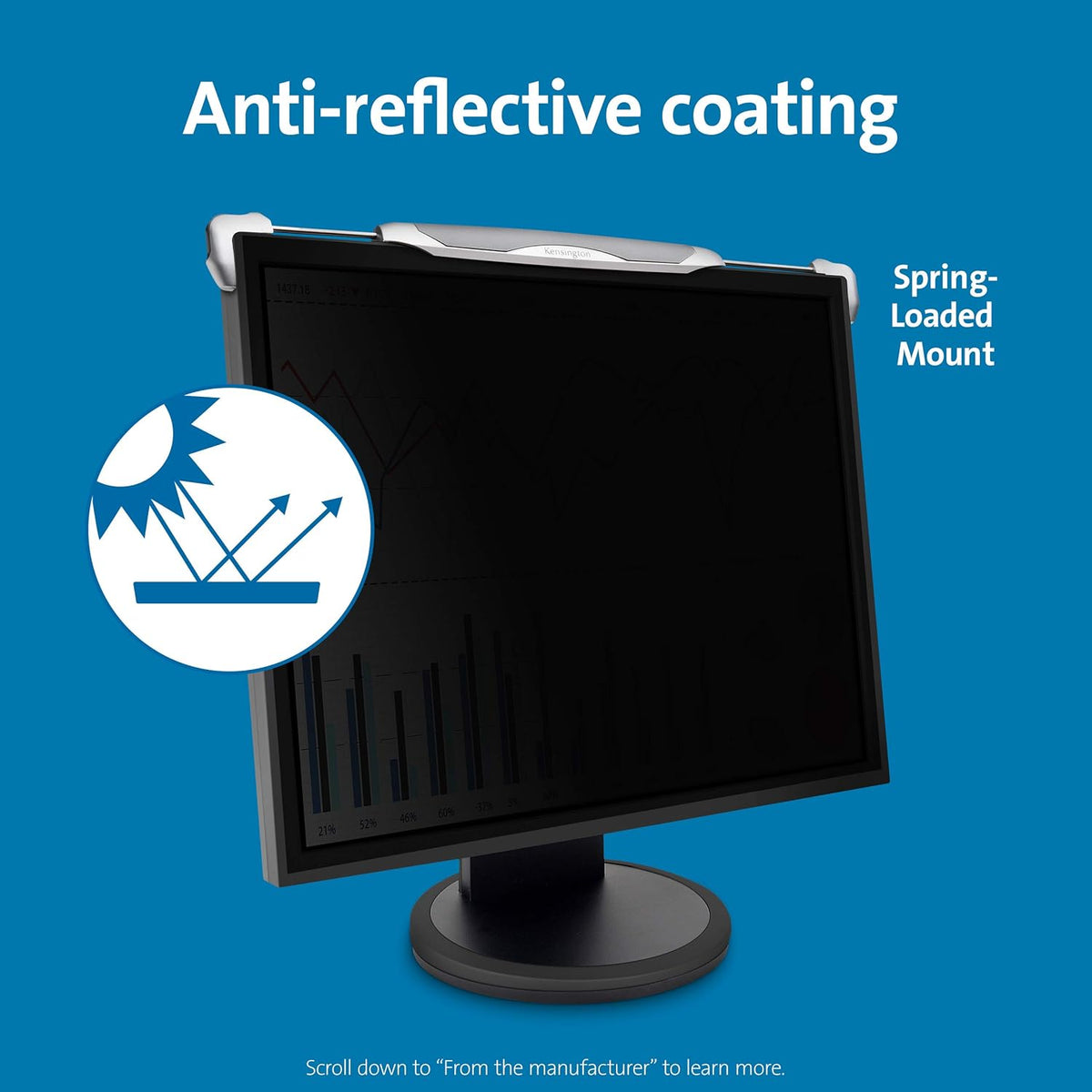 Privacy Screen for 25-Inch to 27-Inch Widescreen 16:10 and 16:9 Monitors W913