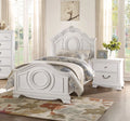 White Full Panel Bed Nightstands 3pc Bedroom Set M177