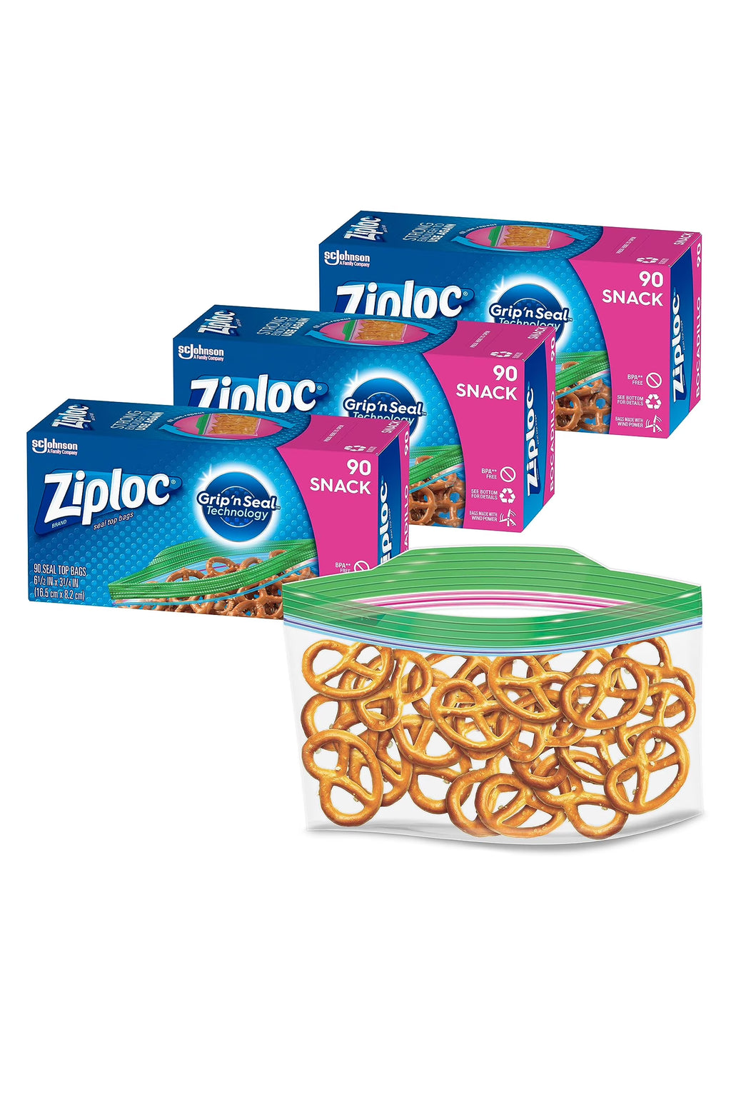 90 Count Snack Storage Bags S8459