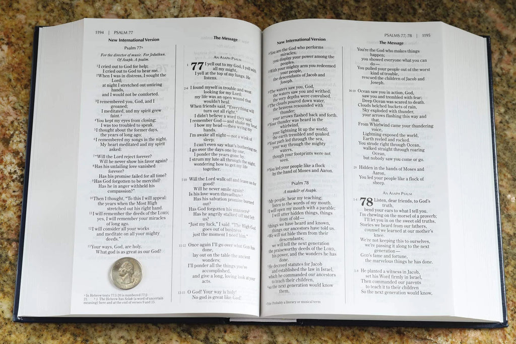 Large Print Side-By-Side Bible NIV/MS Hardcover C477582