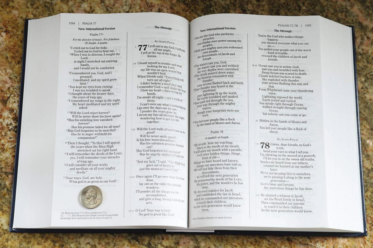 Large Print Side-By-Side Bible NIV/MS Hardcover C477582