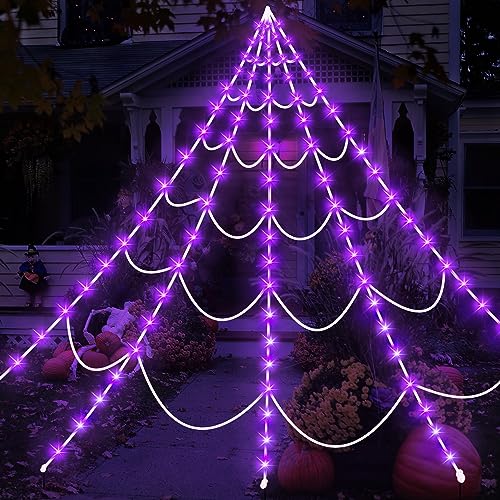 150 LED 16.4 Ft Spider Web Lights with 8 Lighting Modes A145323