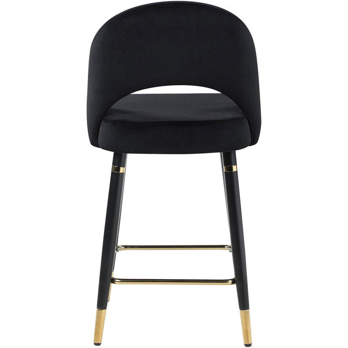 Arched Back Upholstered Counter Height Stool in Black J83917