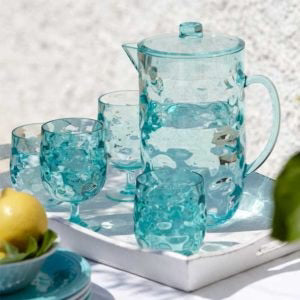Turquoise Wine Glass 6pcs B6613