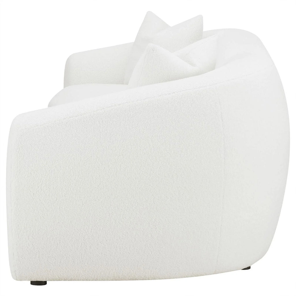 White Fabric Upholstered Sofa D996118