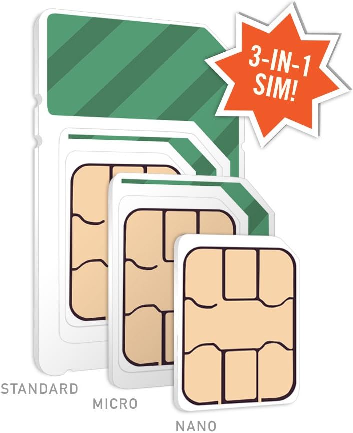 10GB 5G • 4G LTE Data + Unlimited Talk & Text for 3 Months GSM SIM Card A31725