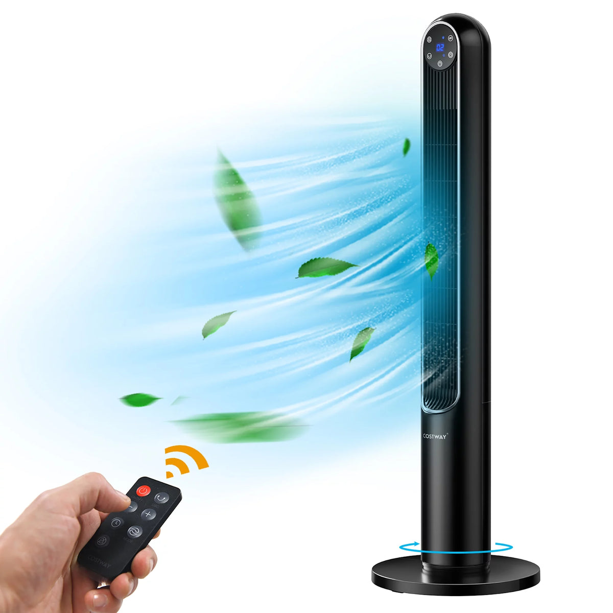 42'' Oscillating Tower Fan with Remote White E2536