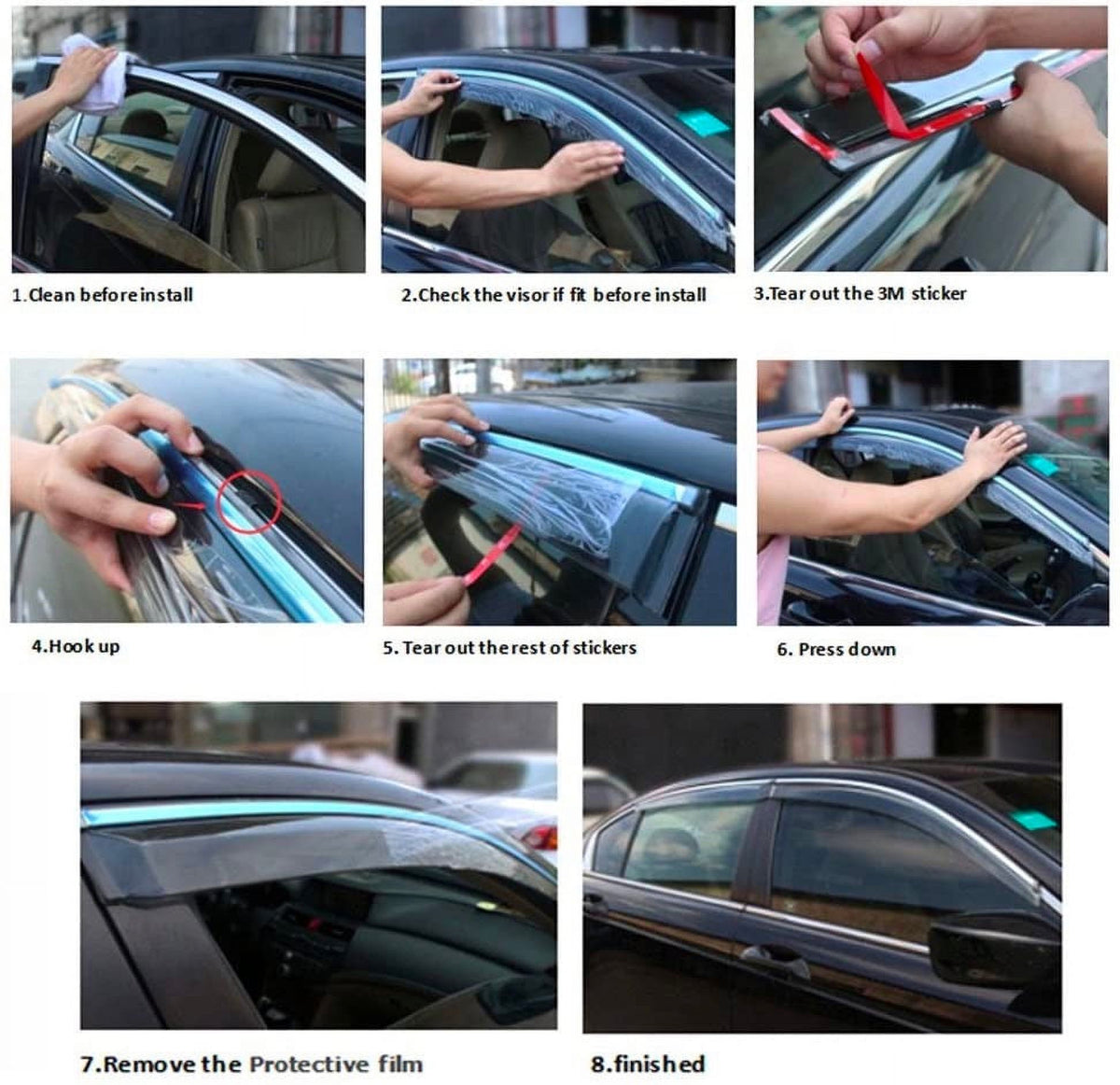 Acrylic Window Visor Sun Rain Deflector Guard P467