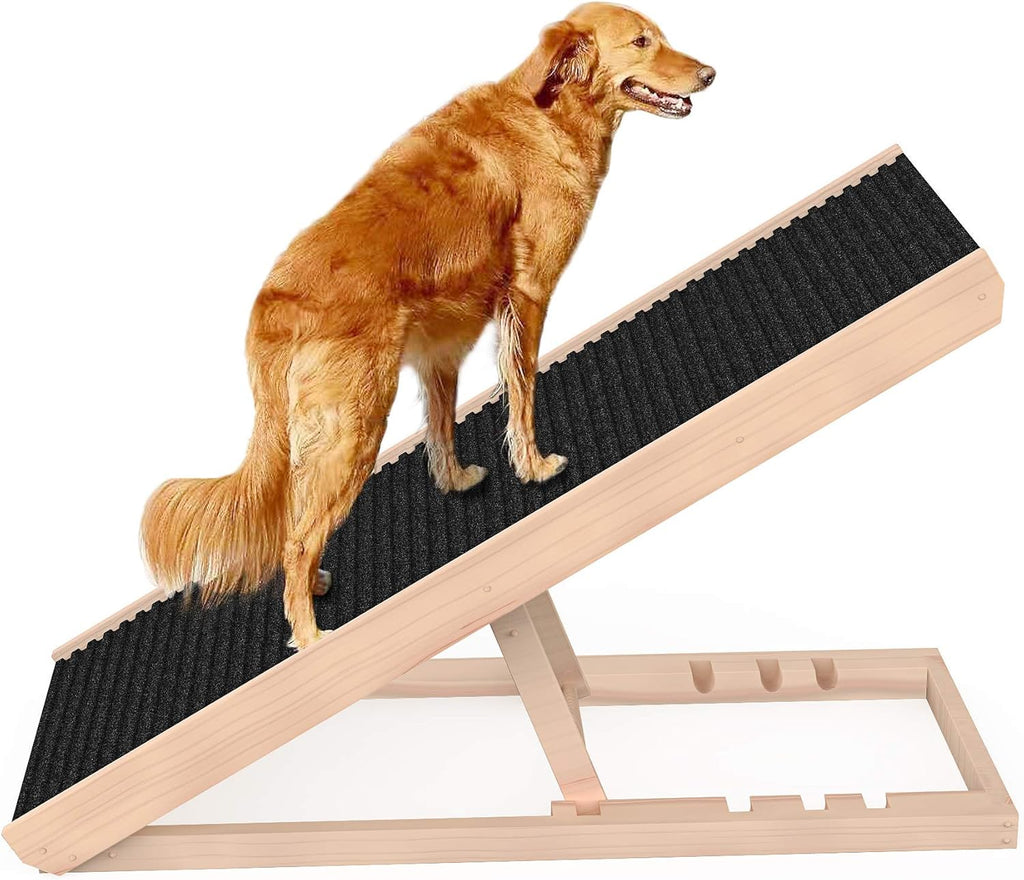 Adjustable Folding Pet Ramp with Non Slip Carpet Surface B56077