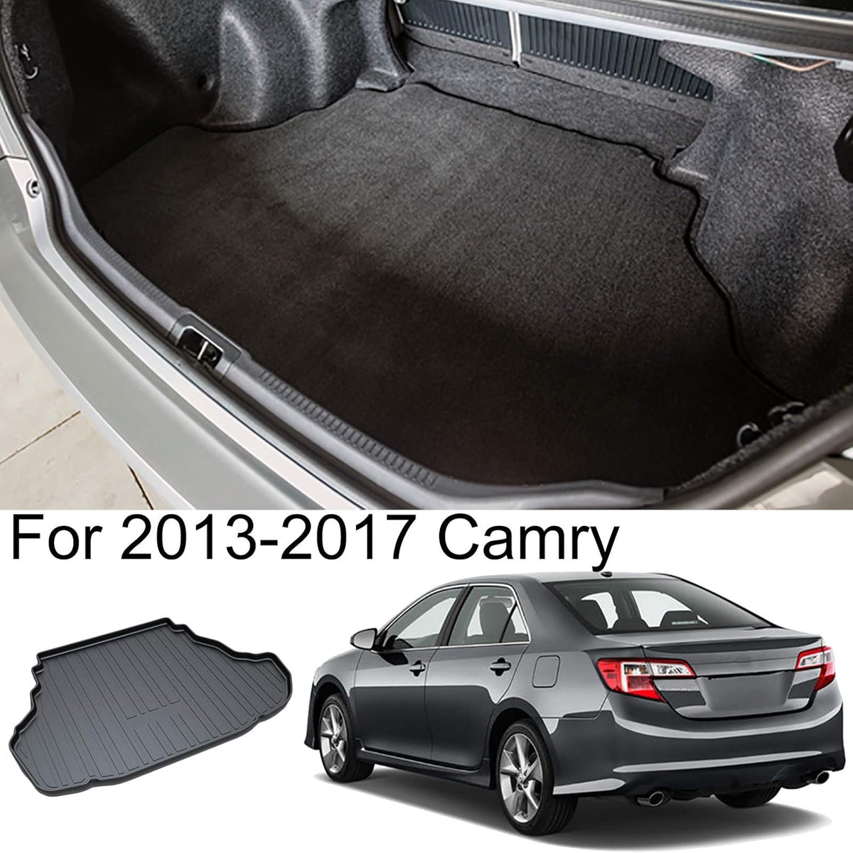 Cargo Liner Rear Cargo Tray Trunk Floor Mat Waterproof Protector V81599