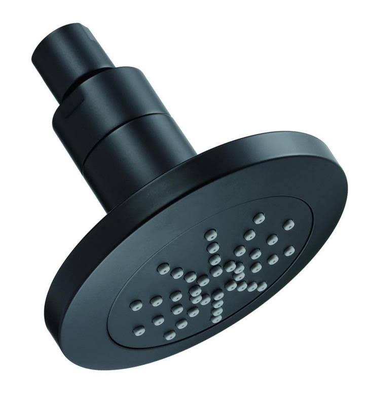 Satin Black Wall Mount Single-Function Round Showerhead N6723