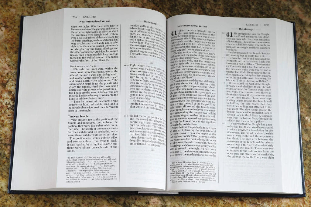 Large Print Side-By-Side Bible NIV/MS Hardcover C477582