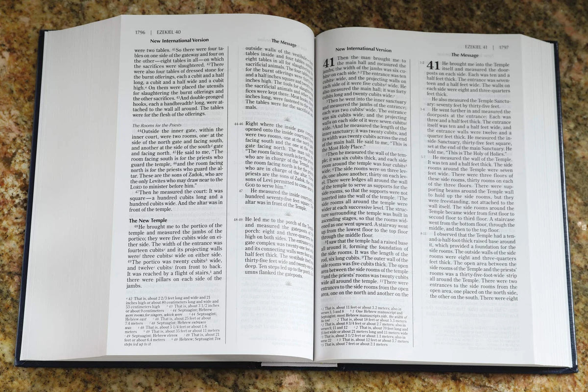 Large Print Side-By-Side Bible NIV/MS Hardcover C477582