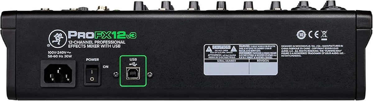 12-Channel Mixer with Headphone Amp, 4 XLR Cables, and 2 Breakout Cables Bundle C469191