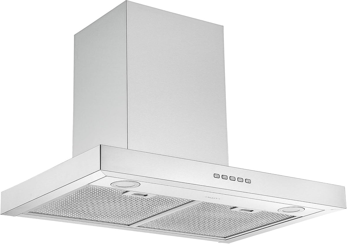 30” 600 CFM Wall-Mounted Convertible Rectangular Range Hood with LED Lights Stainless Steel Z3512