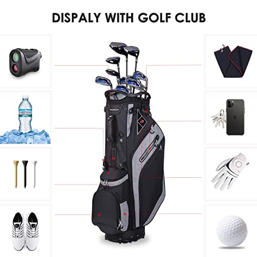 14 Way Top Dividers Golf Stand Bag with Dual Strap and 8 Pockets W2166