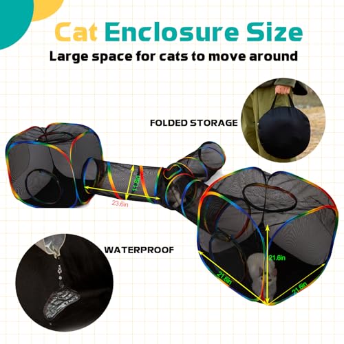 Outdoor Cat Enclosures Playground with Storage Bag A168911