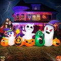 8 FT Inflatable Ghost with Pumpkin Led Light X7557