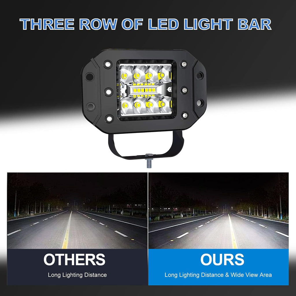 4PCS 42W LED Light Pods Spot Flood Combo Beam Work Light P1102