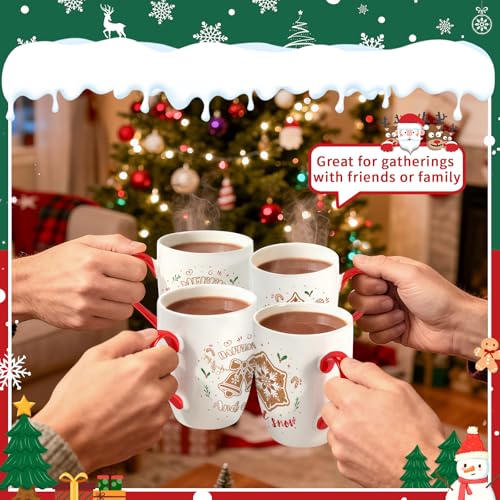Set of 4 12 oz Ceramic Coffee Mugs V429