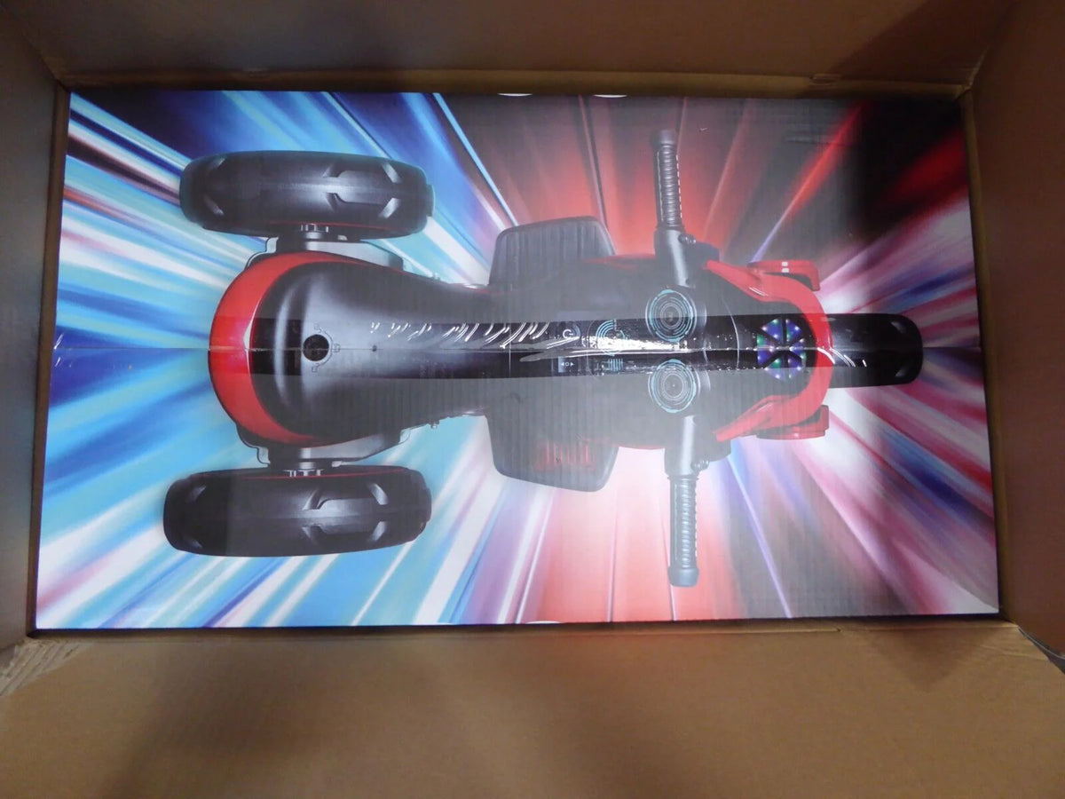 6V Electric Ride-On Trooper with Foot Pedal Acceleration, 4 MPH, Black Red Q579