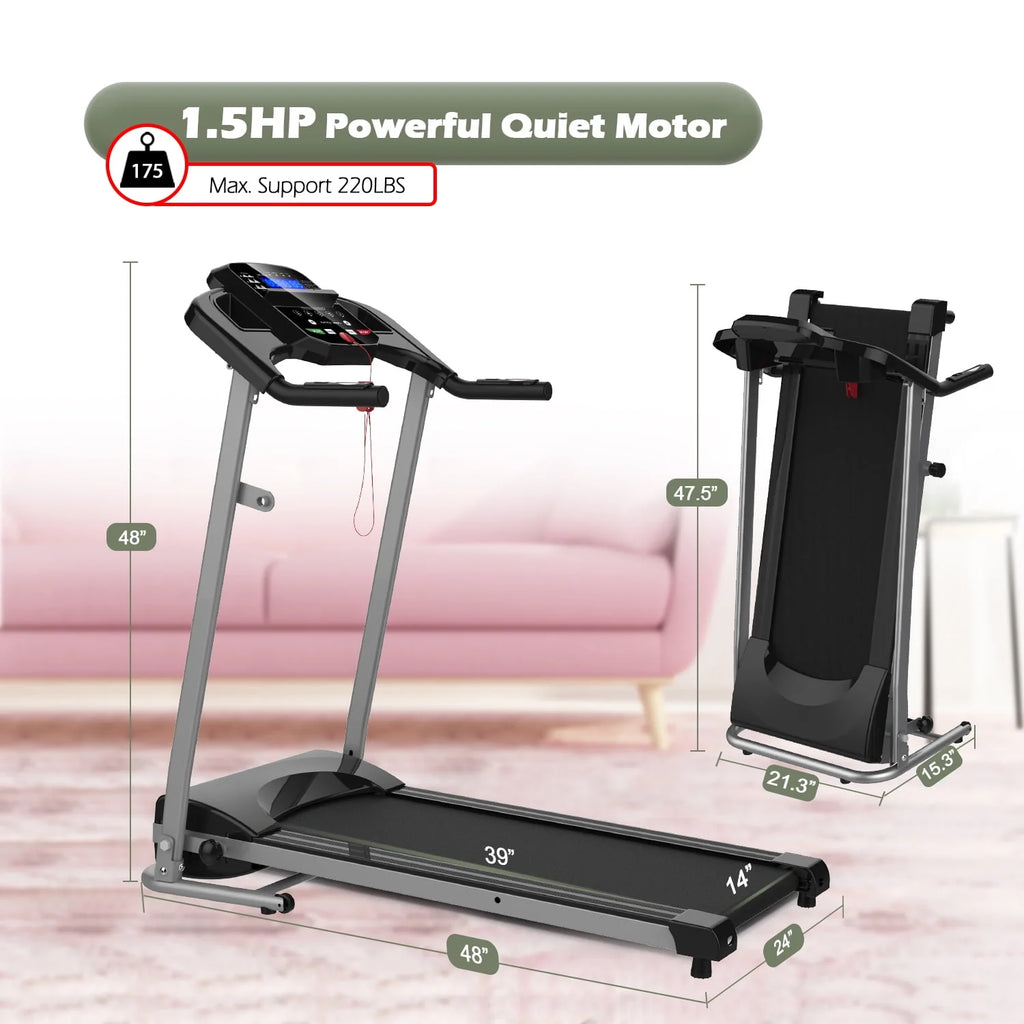 2.5HP Folding Treadmill with Incline W209