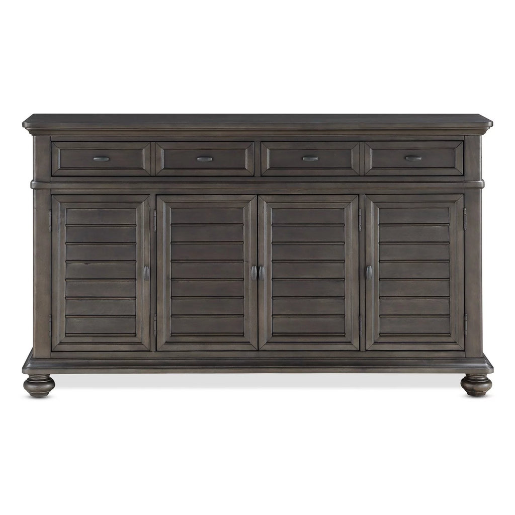 Gray-Brown Server with Wine Storage V53143