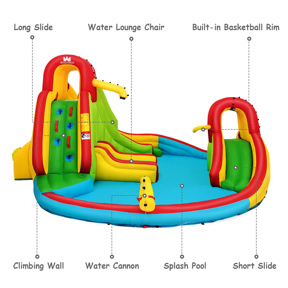 Inflatable Water Slide Park with Splash Pool I23935